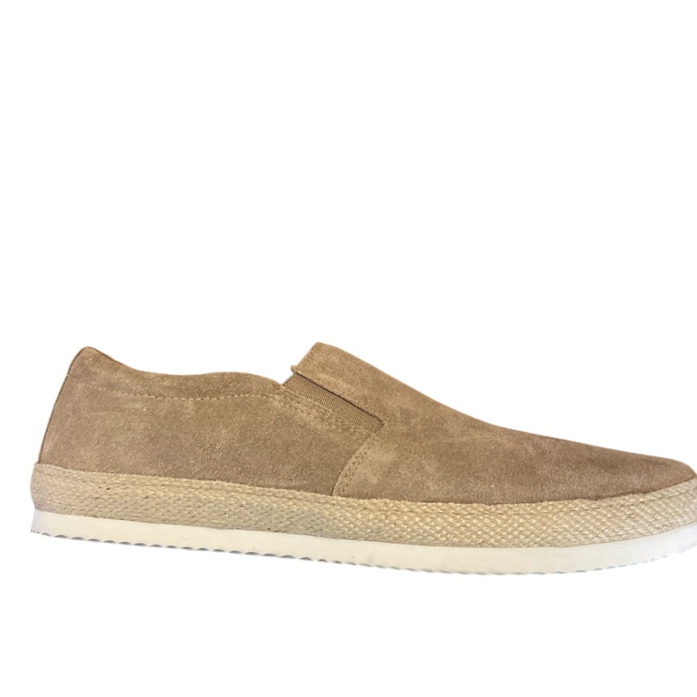 Men's Tan Slip-On Suede Shoes